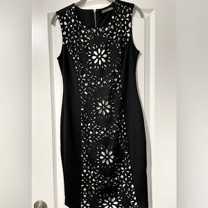 Black Sleeveless Lasercut Dress - Never Worn!